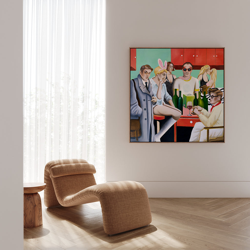 Kunsttrykket "Kitchen" er basert på et stillbilde fra Andy Warhols film «Kitchen», som Edvarda Braanaas har bearbeidet med egne karakterer og assosiasjoner. Scenen utspiller seg i en kjøkkenkrok, der en gruppe mennesker er samlet til fest.