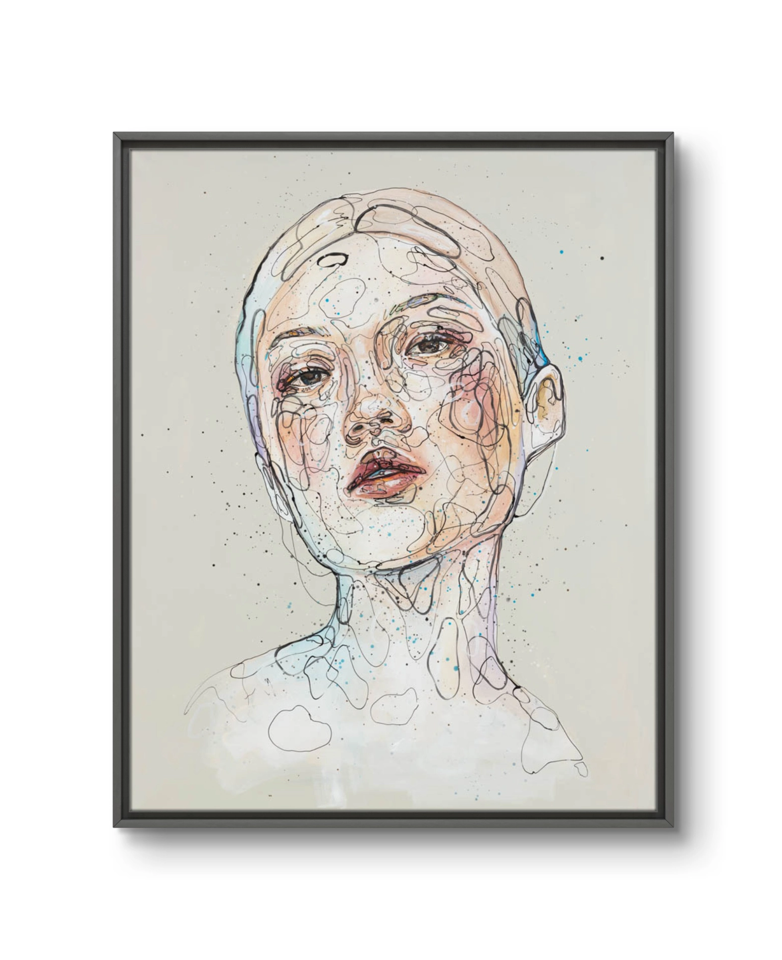 Kunsttrykket "Let it be" kommer på lerret, håndkolorert av Lea. 