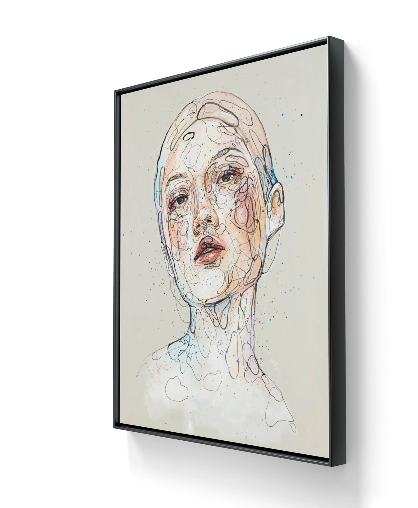 "Let it be" på lerret leveres ferdig innrammet. 