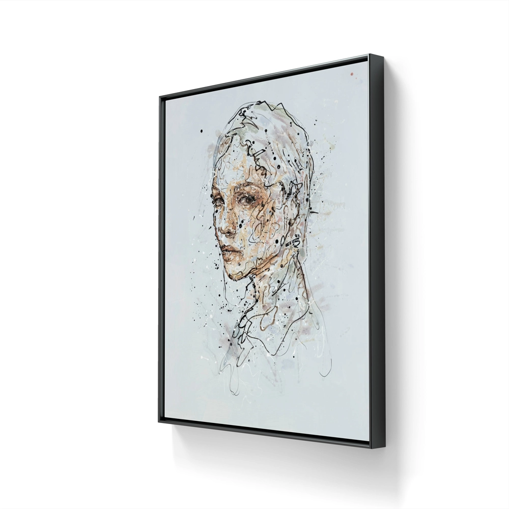 Liberty på lerret leveres med sort ramme