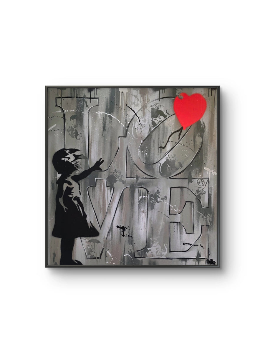 Kunstverket "Love" av den norske graffitikunstneren Salke1.