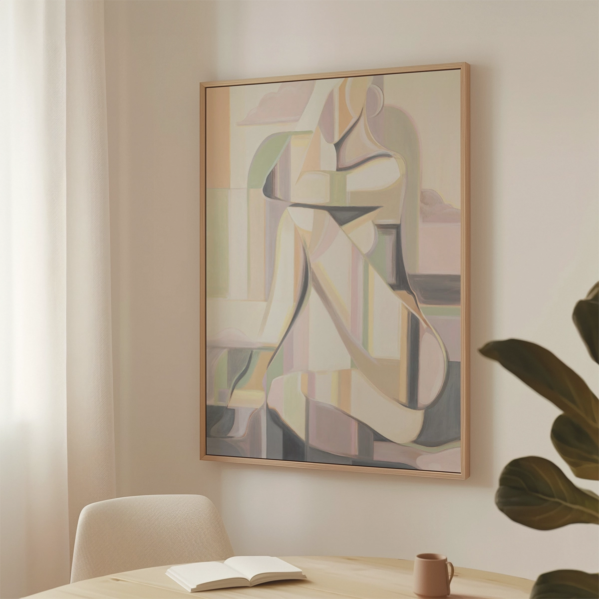 Kunsttrykket "Lucy" på lerret, håndkoloert av Ina Matho.