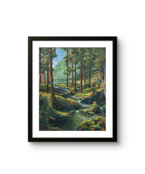 Fine art giclée trykket "Ly" av den norske kunstneren Sebastian Slotte, signert og nummeret i et begrenset opplag. 