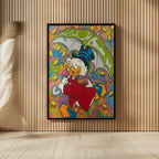 Maleriet "Make it rain" leveres med en sort ramme. 