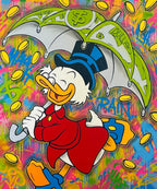 Detaljebilde av maleriet "Make it rain" av den norske kunstneren Salke1