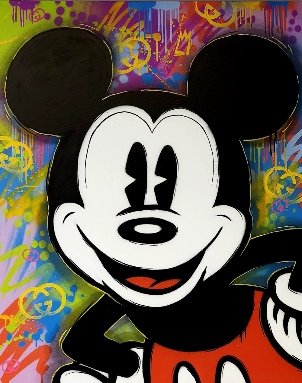 Detaljebilde av kunstverket Micky av den norske kunstneren Salke1
