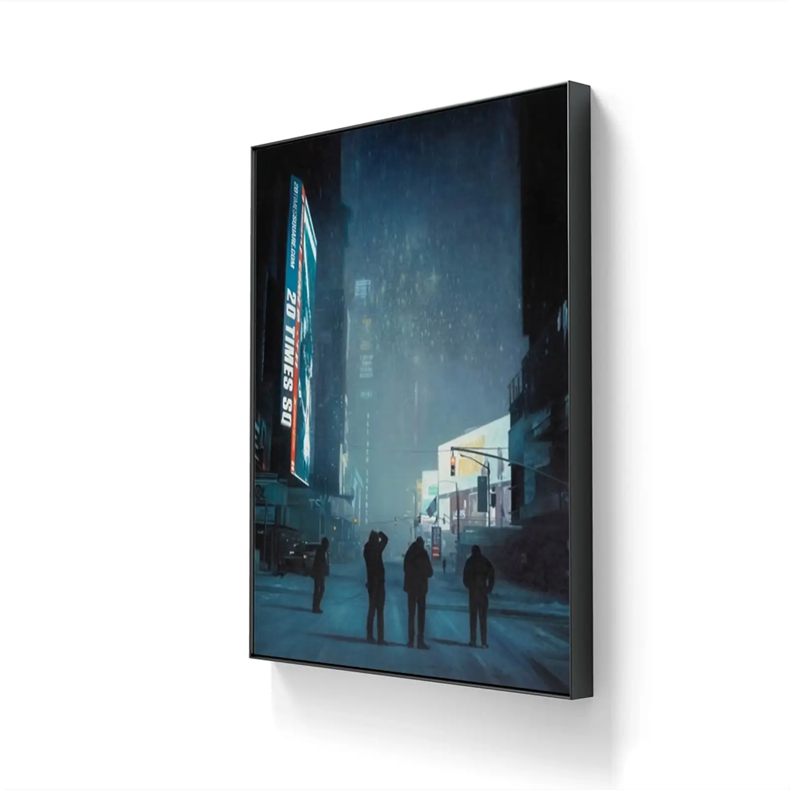 Kunsttrykket "Night Shooters" kommer på to ulike materialer, lerret og kunstpapir