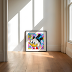 "Onkel Skrue" her innrammet med en sort ramme. 