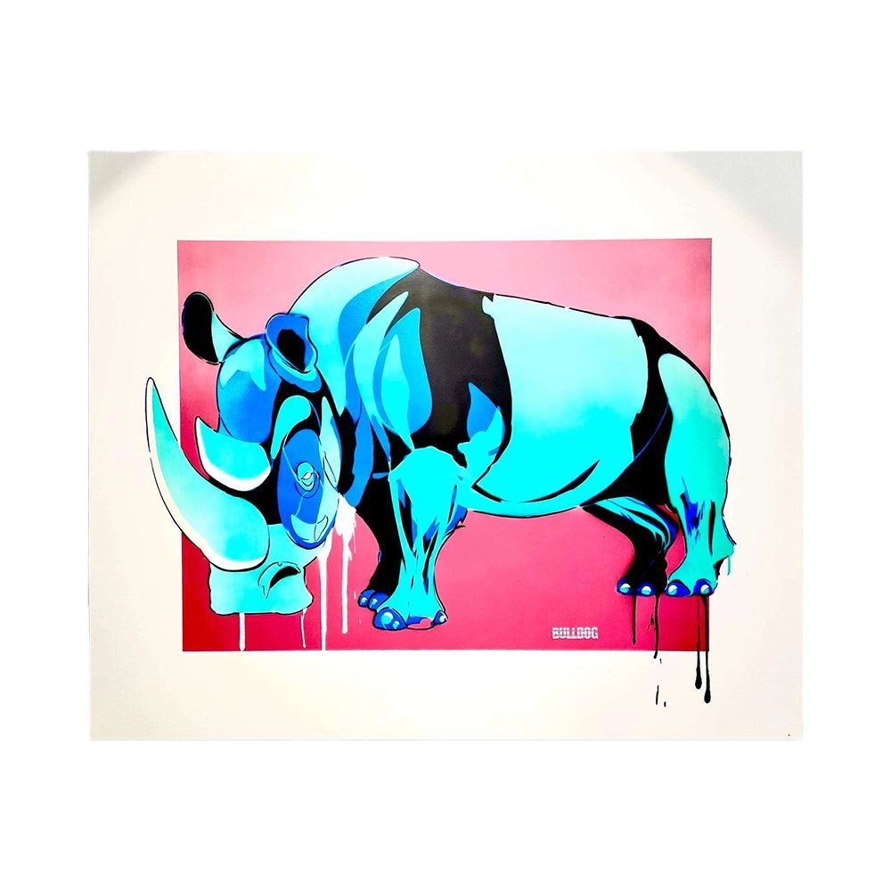 Pink Rhinoceros - Et kunstverk av Bulldog