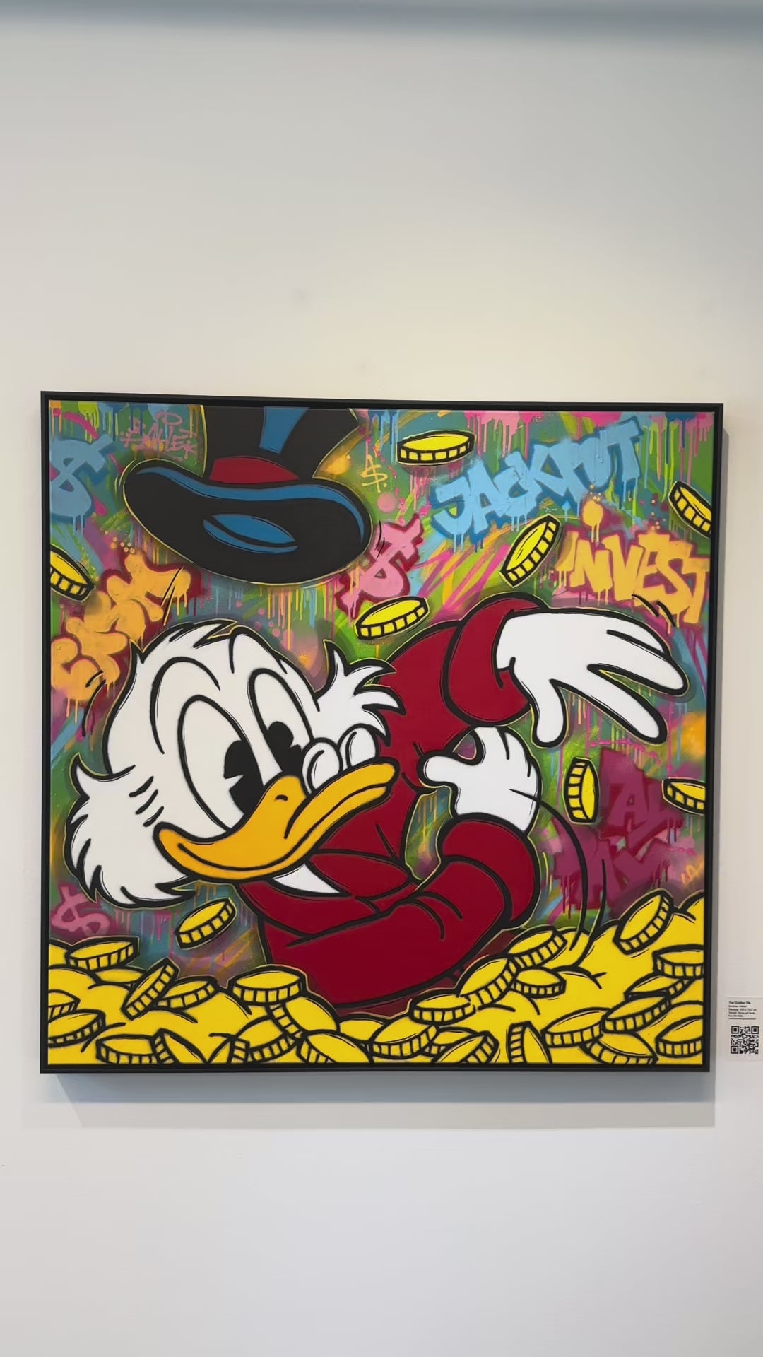 Maleriet "The Golden life" kan du se og oppleve i galleri M35 på Tjuvholmen