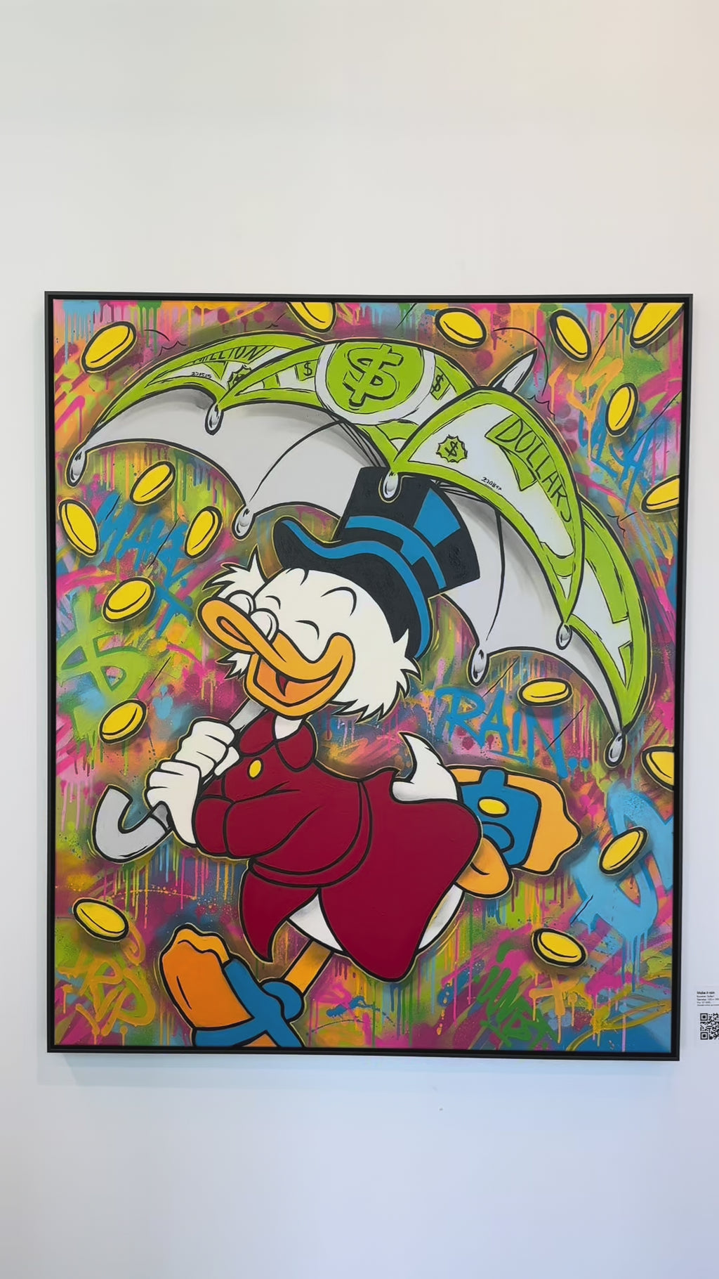 Maleriet "Make it rain" kan du se og oppleve i galleri M35 på Tjuvholmen