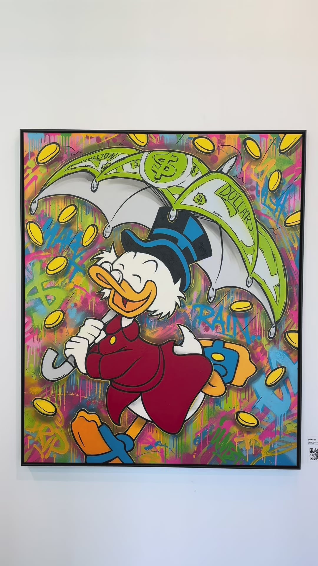 Maleriet "Make it rain" kan du se og oppleve i galleri M35 på Tjuvholmen