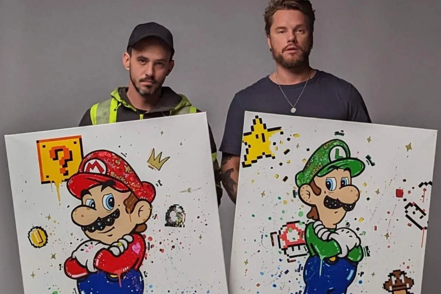 Pryl og Hwk popartkunstnere representert av galleri M35