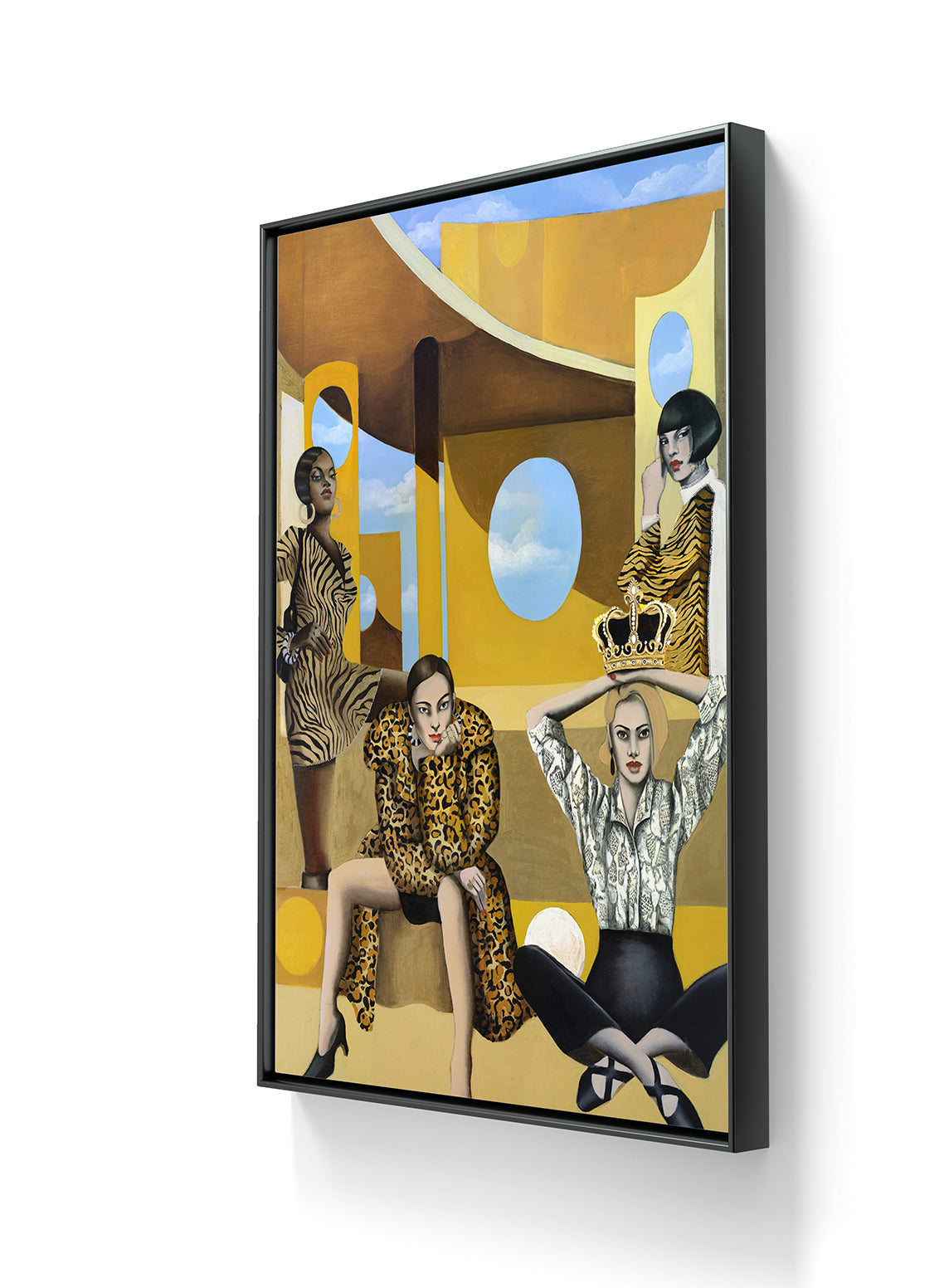 Kunsttrykket «Queens» kommer i flere størrelser. 