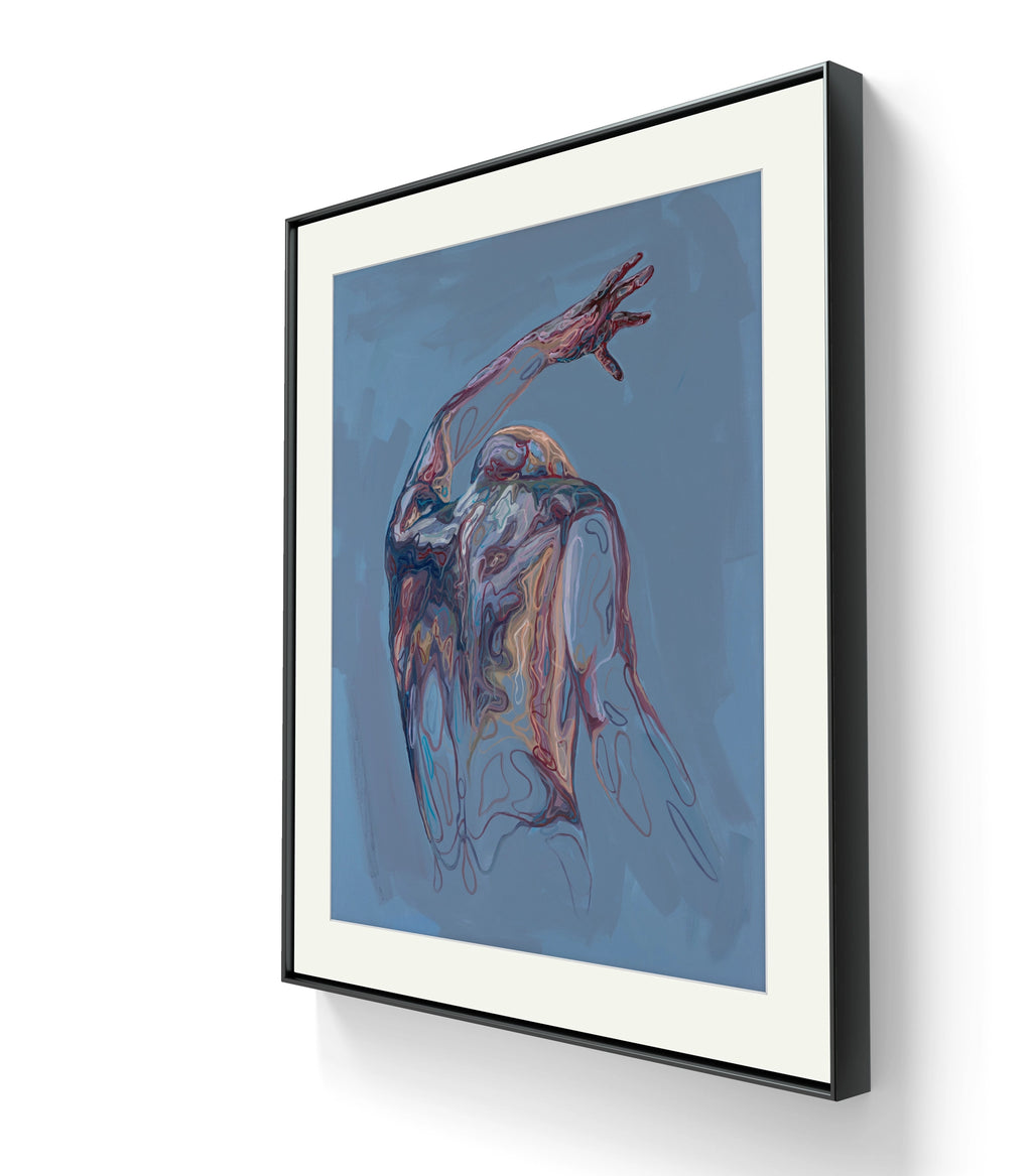 Trykket "Reach" på kunstpapir. Signert og nummeret i begrenset opplag. Av Lea Alstad.