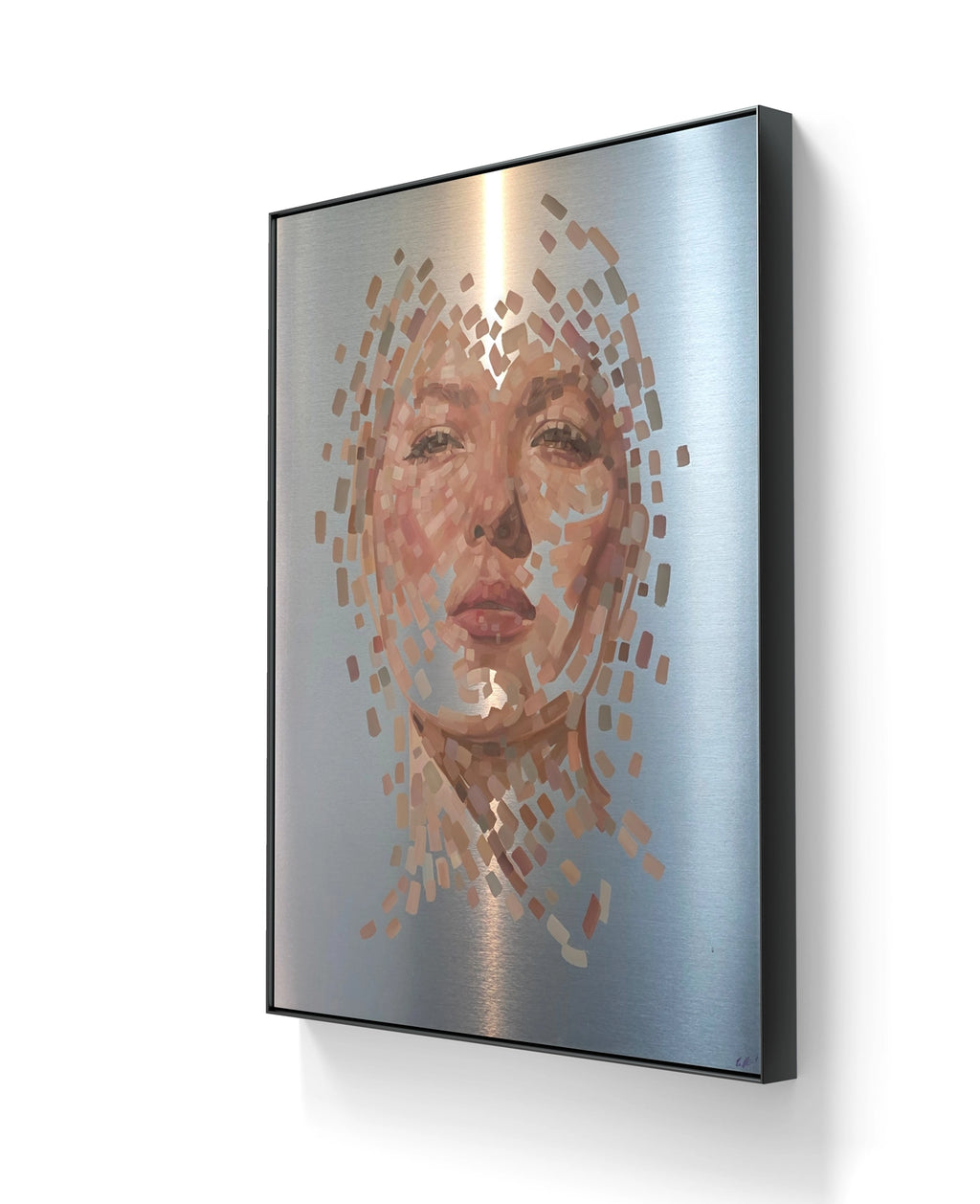 Maleriet "Refleksjon" kommer i størrelsen 120 x 100 cm