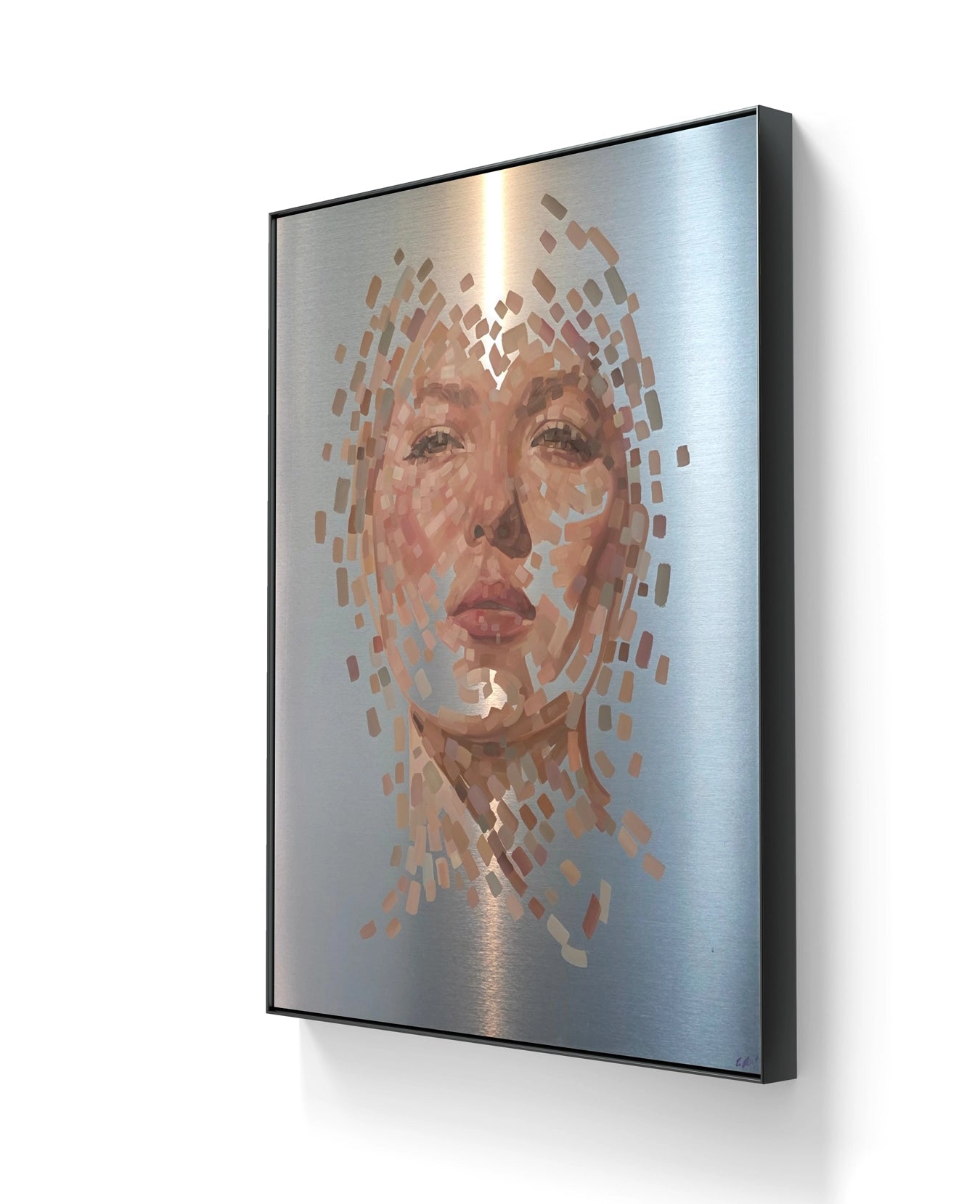 Maleriet "Refleksjon" kommer i størrelsen 120 x 100 cm