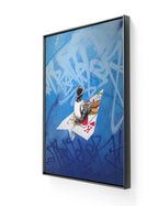 Kunstverket "Risk, blå" kommer i størrelsen 120 x 90 cm