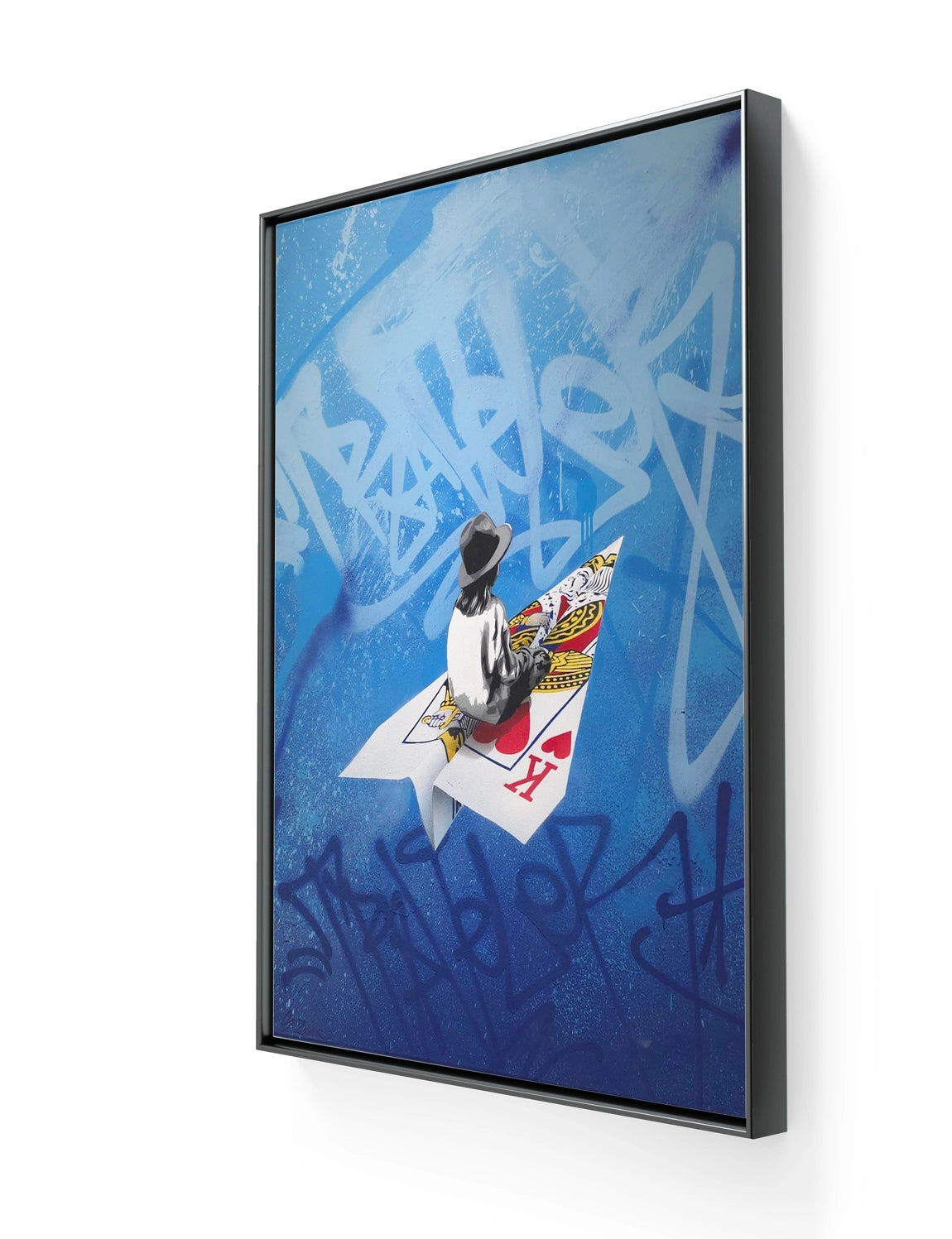 Kunstverket "Risk, blå" kommer i størrelsen 120 x 90 cm