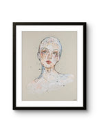 Fine art giclée trykket "Sikker" av den norske kunstneren Lea Alstad, signert og nummerert i et begrenset opplag
