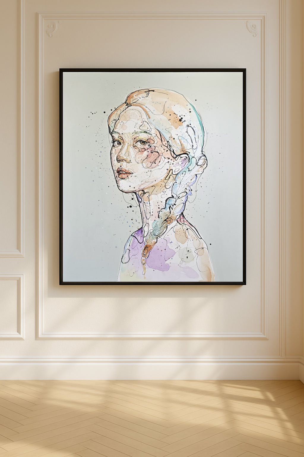 Maleriet "sommernatt" kommer i størrelsen 120 x 100 cm.