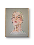 Maleriet "Sorry not sorry" kommer i størrelsen 120 x 100 cm