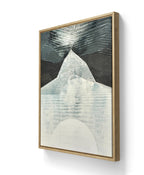 Maleriet "Søsken" leveres ferdig innrammet med en ramme av eik.