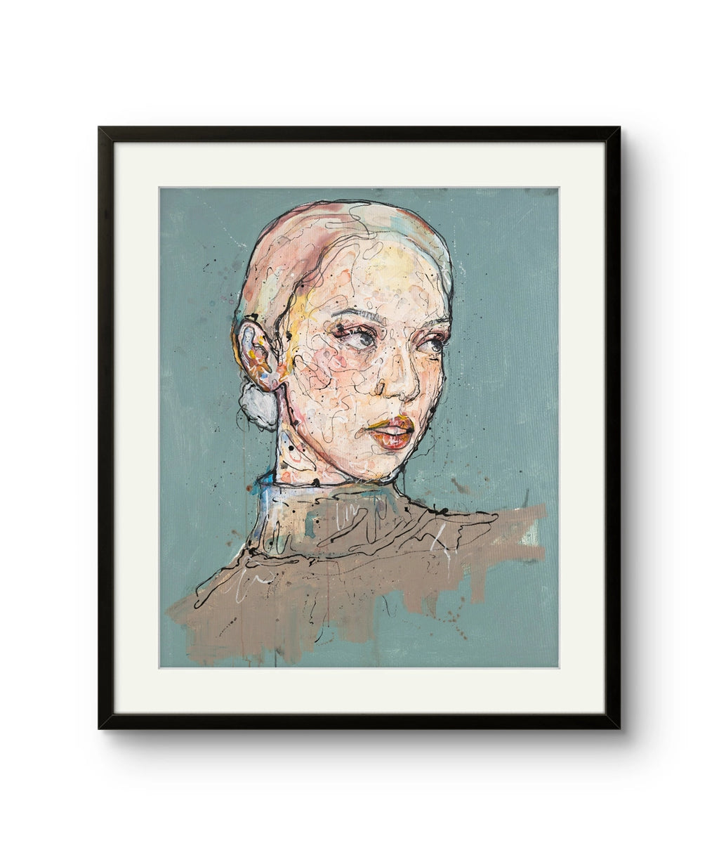 "Sun" på kunstpapir er signert og nummeret av Lea Alstad