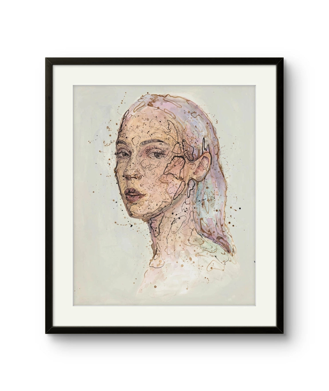 "Tale" på kunstpapir er signert og nummeret av Lea Alstad