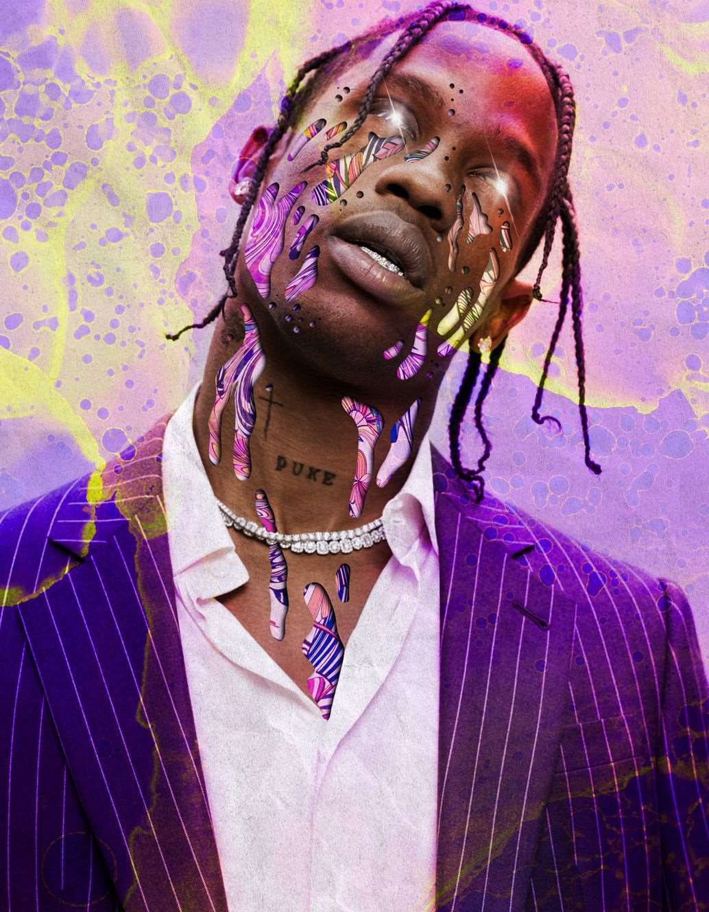 Travis Scott som et digitalt grafisk kunstverk av Espen Dalen