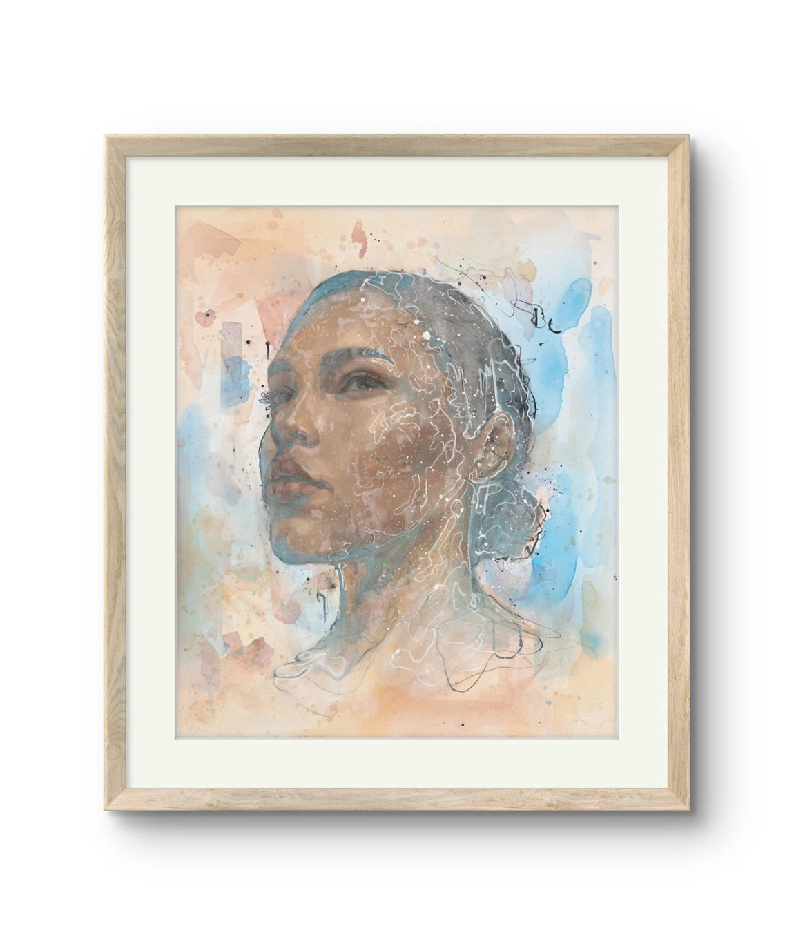 Kunsttrykket "Under Water" kommer i to forskjellige størrelser på kunstpapir. 