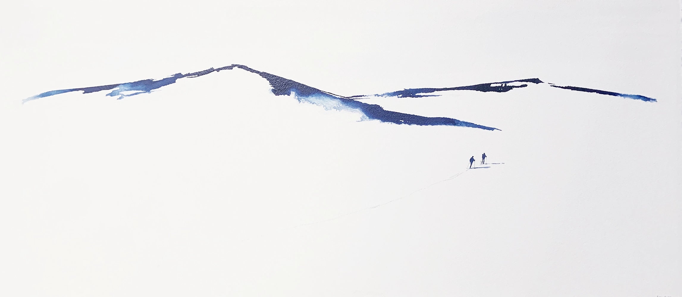 Detaljebilde av maleriet "Underveis 9" av Mona Eckhoff