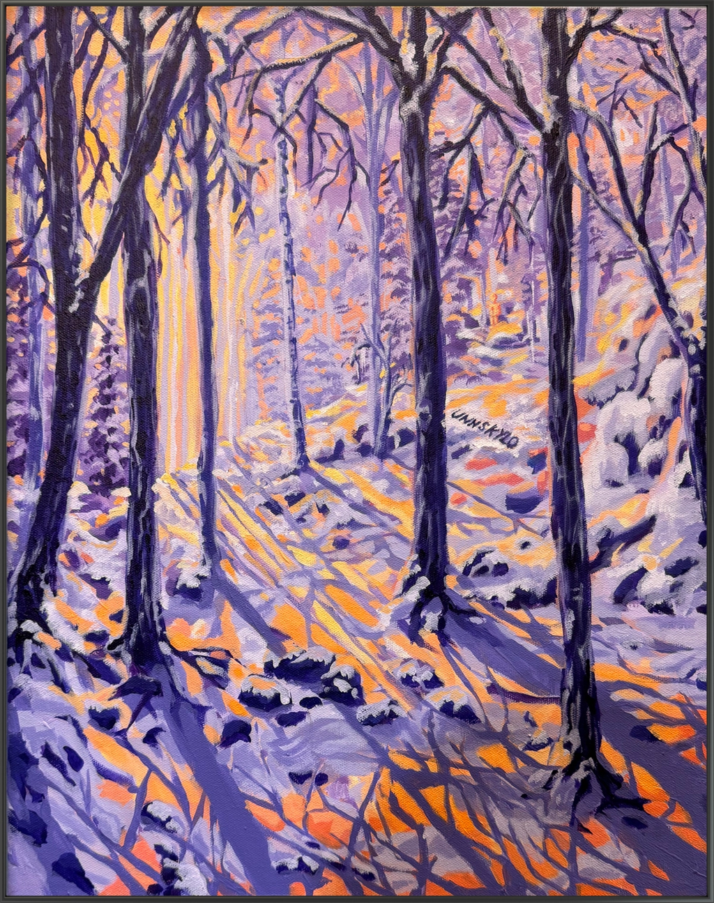 Detaljebilde av maleriet "Unnskyld" av Sebastian Slotte