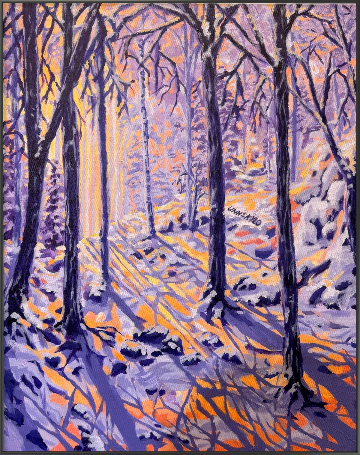 Detaljebilde av maleriet "Unnskyld" av Sebastian Slotte