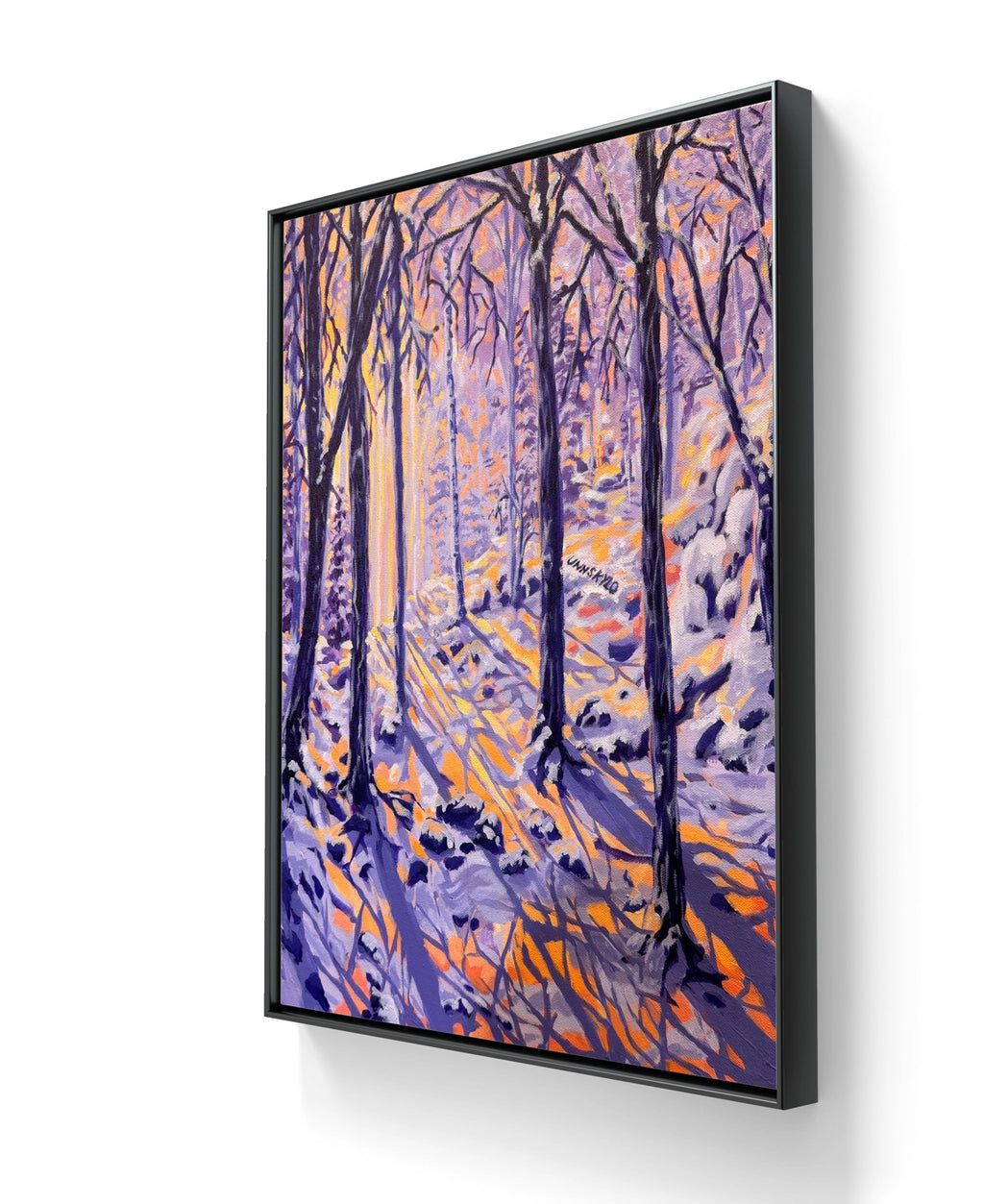 Maleriet "Unnskyld" leveres uten ramme. 