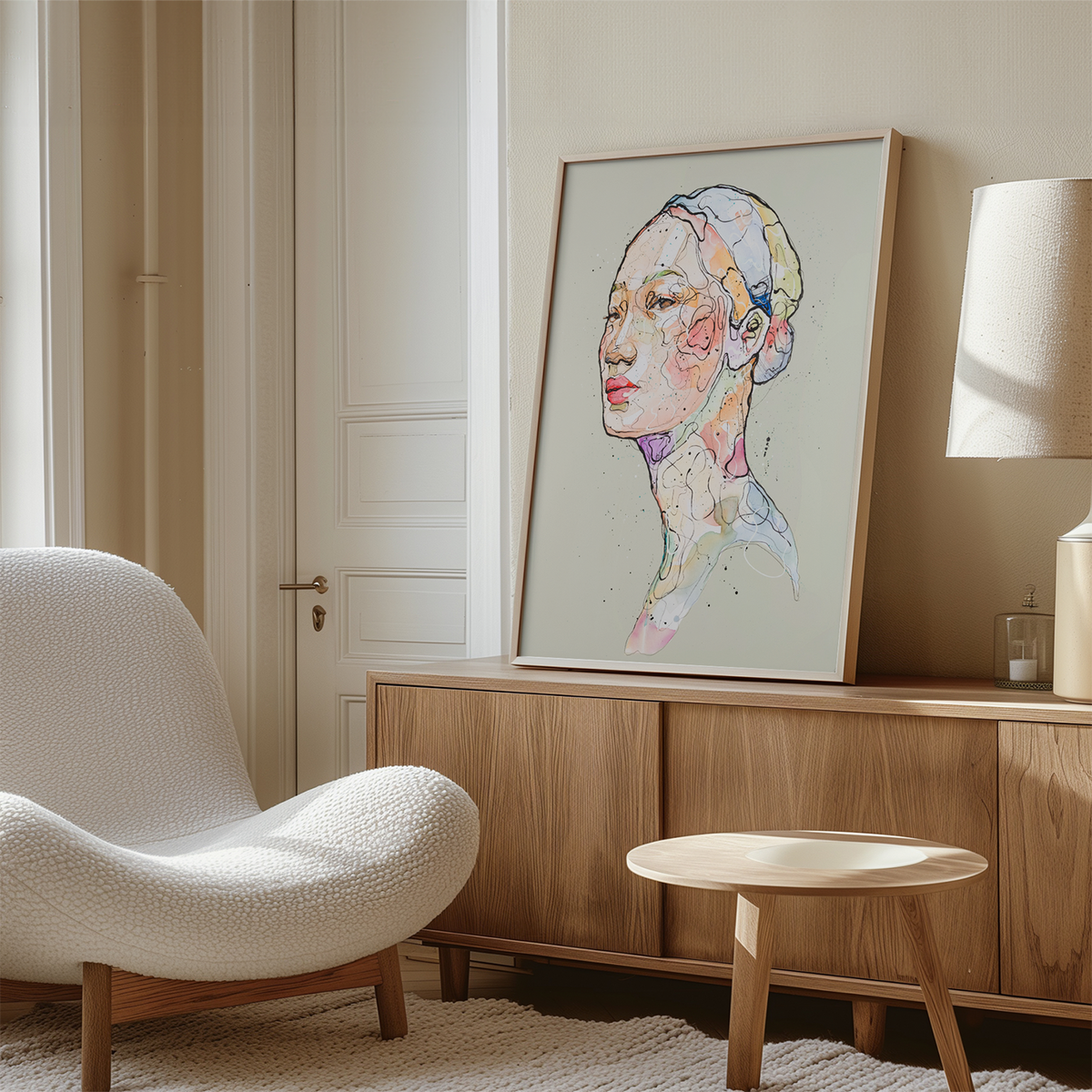 Fine art giclée trykket "Utemmet" av den norske kunstneren Lea Alstad.