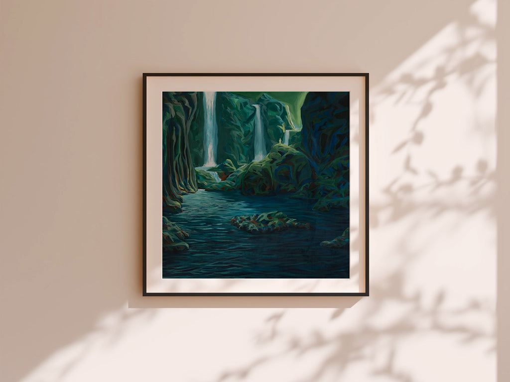 Vagus er et kunsttrykk av "Sebastian Slotte" her med en sort ramme.