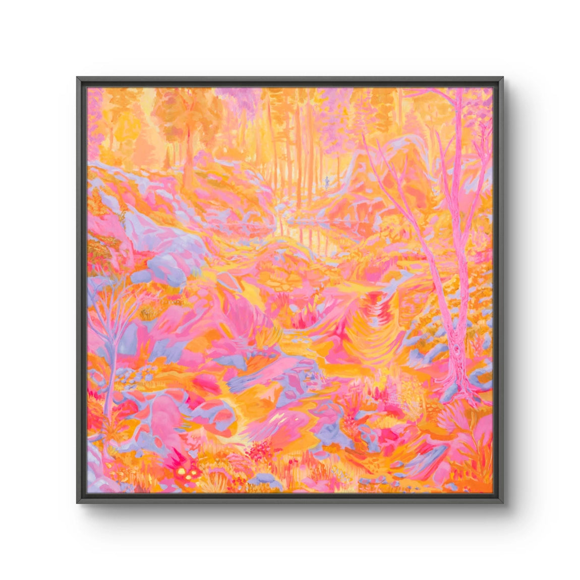 Maleriet "Vandring i urskog" av den norske samtidskunstneren Sebastian Slotte