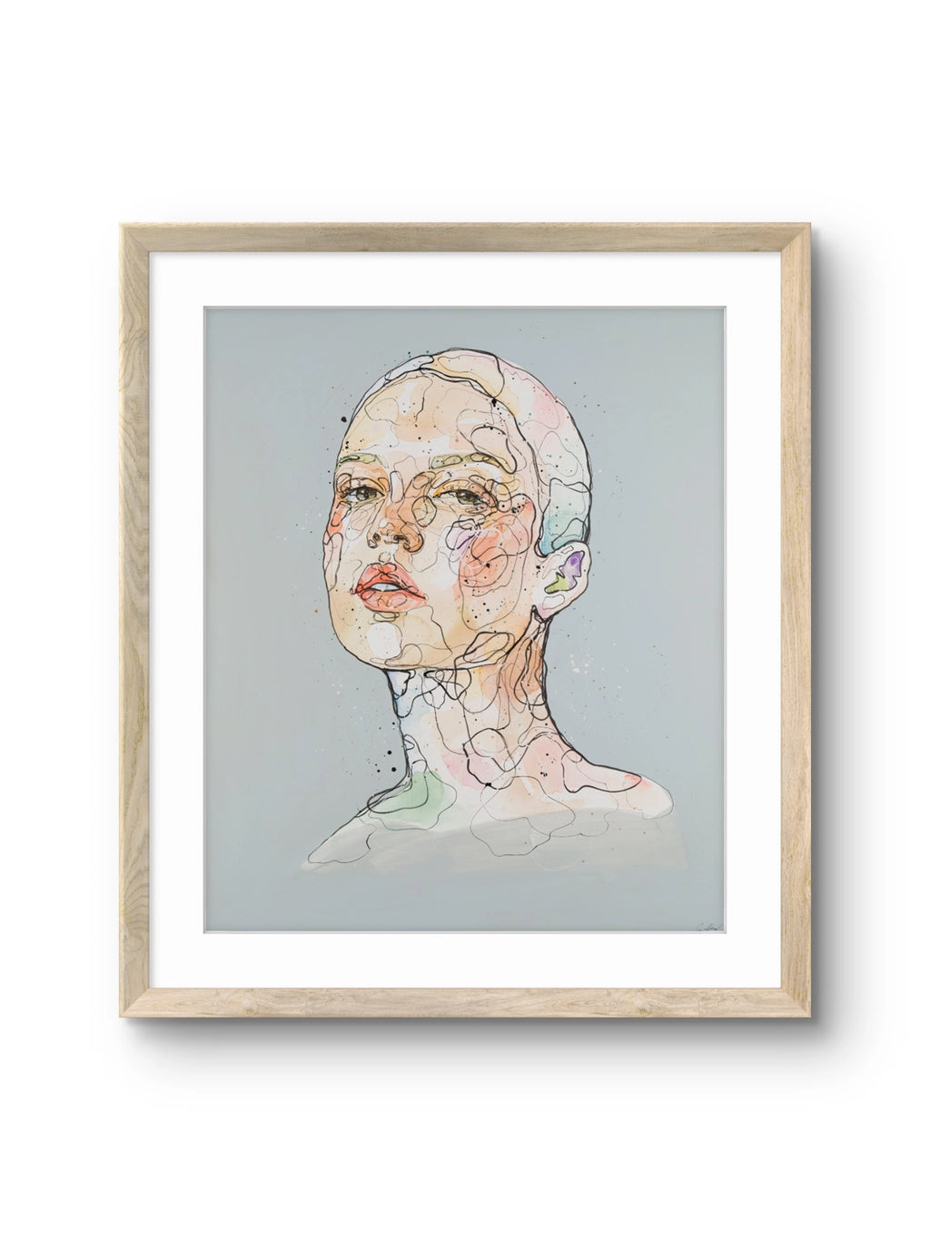 Fine art giclée trykket "Vektløs" av den norske kunstneren. Lea Alstad, signert og nummerert i et begrenset opplag. 