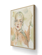 Maleriet "Vilt gress" leveres med en ramme av eik. 