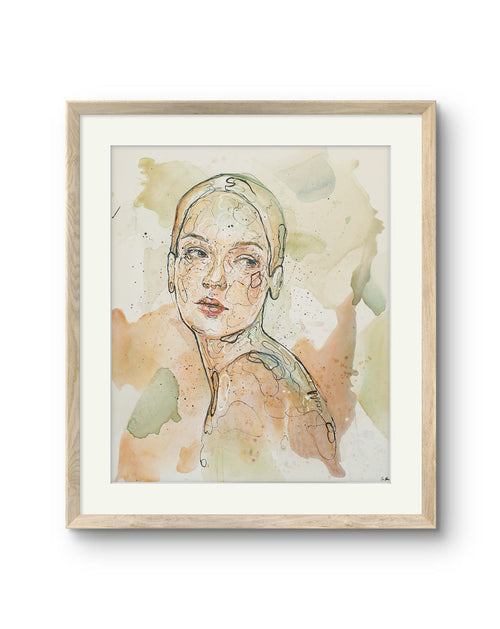 Kunsttrykket "Vilt gress" av Lea Alstad kommer i to størrelser på kunstpapir.