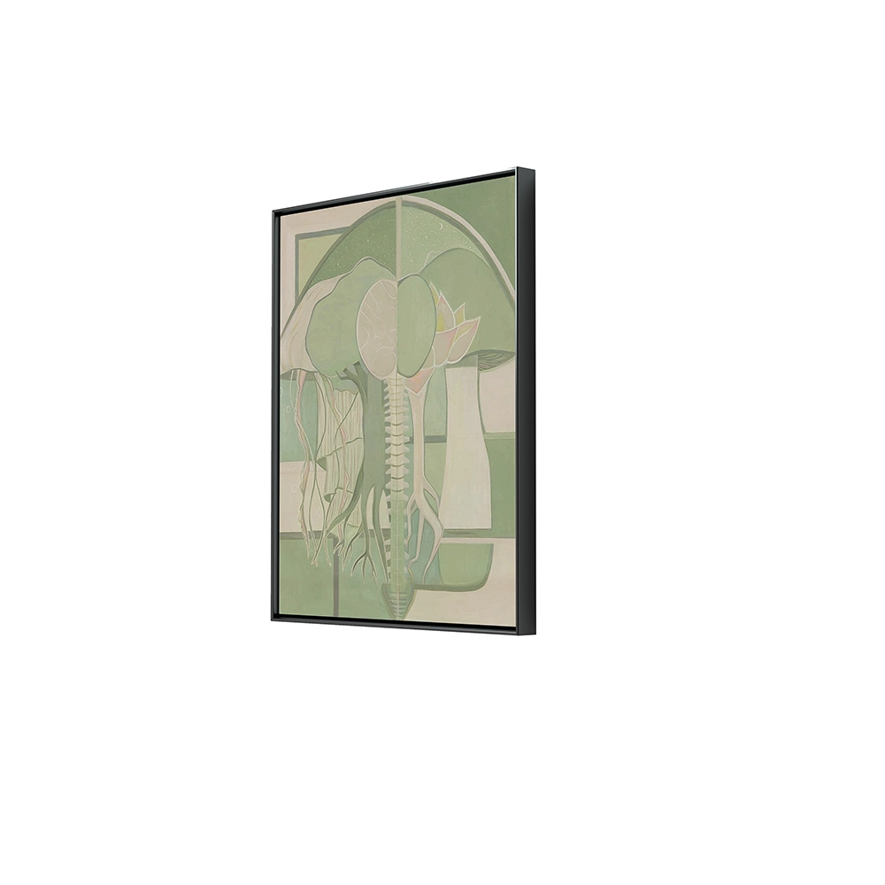 Vita av Ina Matho leveres ferdig innrammet med sort ramme. 