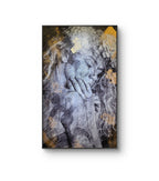 Maleriet "We Begin" gold edition av gatekunstnerduoen Snik.