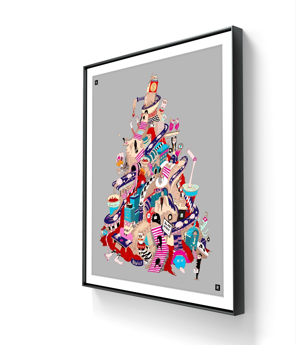 Trykket kommer i størrelsen 80 x 84 cm. 