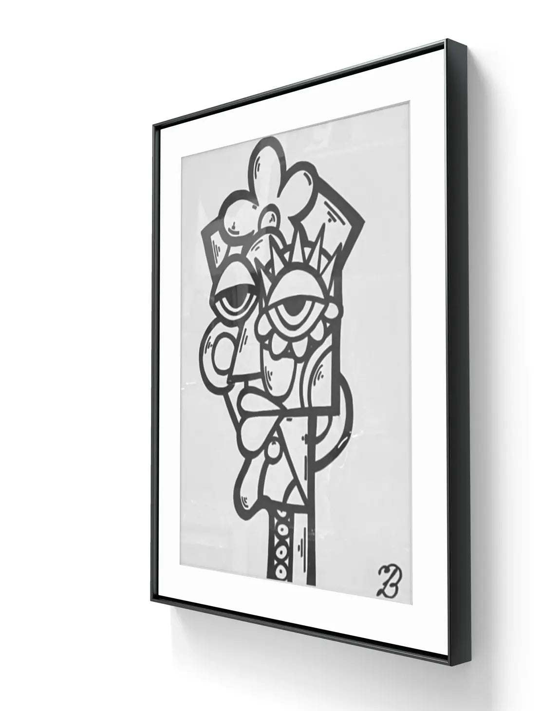 "Yes Man" leveres ferdig innrammet. 