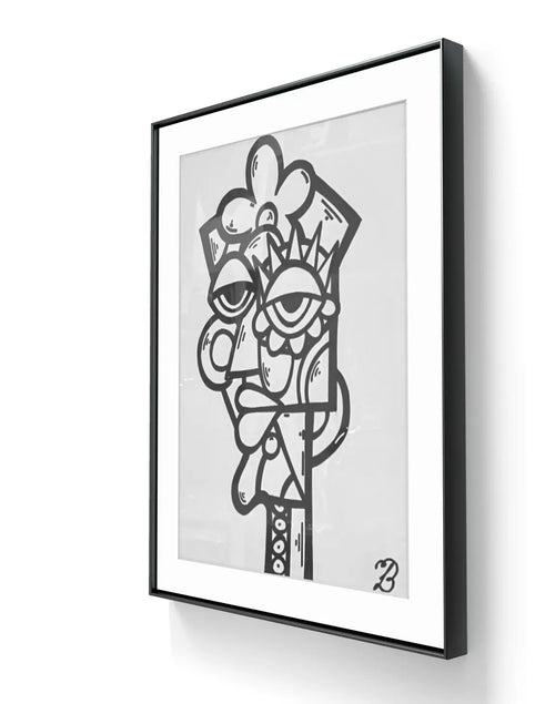 "Yes Man" leveres ferdig innrammet. 