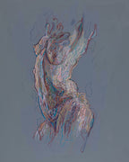 Trykket "Here and now" på lerret leveres ferdig innrammet med en sort ramme